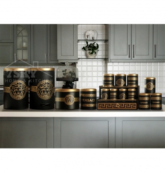 Versace 17-piece kitchen set (Black-Gold)