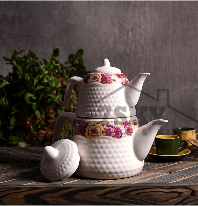 Ceramic kettle and teapot set