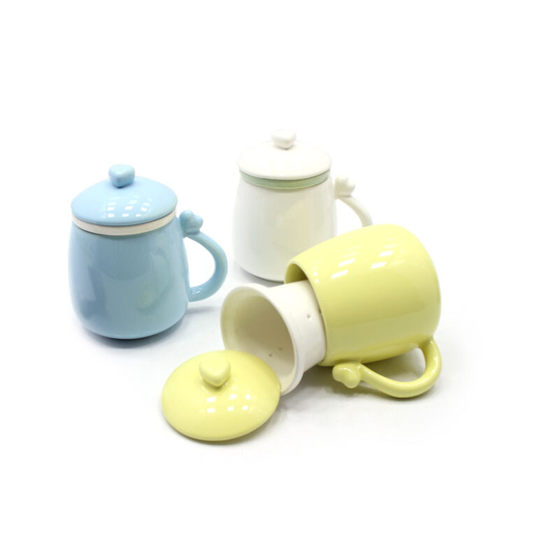 خرید لیوان دمنوش سرامیکی رنگی | لیوان با کیفیت، صافی استیل و طراحی شیک