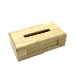 جا دستمال چوبی تکشو با طراحی حصیربافت | شیک، بادوام و سنتی