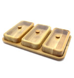 دسرخوری چوبی ۳ درب مستطیل جدا