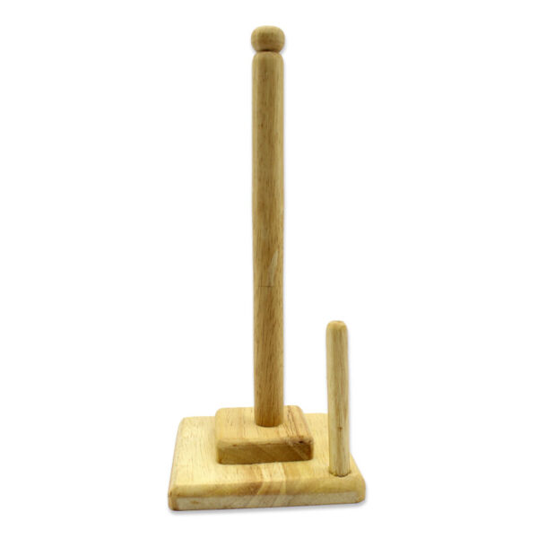 جا دستمال رول مربع چوبی