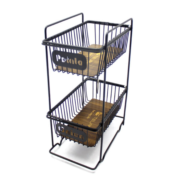 جاپیازی تلن مستطیل دو طبقه | نظمدهنده فلزی و چوبی آشپزخانه