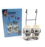 جا قاشقی دسینی سرامیکی دو قلو