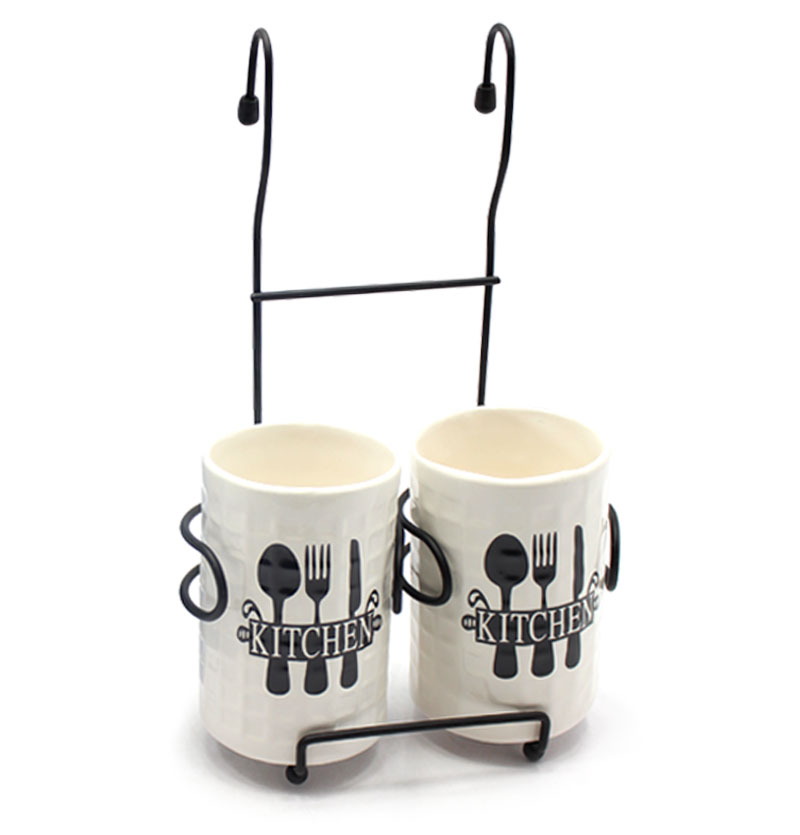 جا قاشقی دسینی سرامیکی دو قلو جا قاشقی دسینی سرامیکی دو قلو