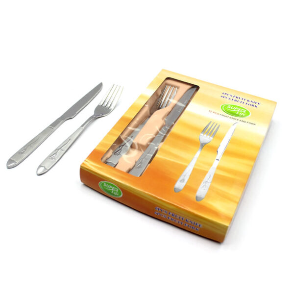 کارد و چنگال استیل سوپرلایف 12 پارچه | ست میوه‌خوری شیک و با