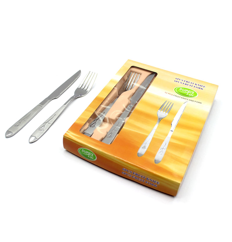 کارد و چنگال استیل سوپرلایف 12 پارچه | ست میوهخوری شیک و با کارد و چنگال استیل سوپرلایف 12 پارچه | ست میوهخوری شیک و با