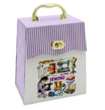 جعبه نخ و سوزن آریس | ست کامل خیاطی کیفی با دسته طلایی