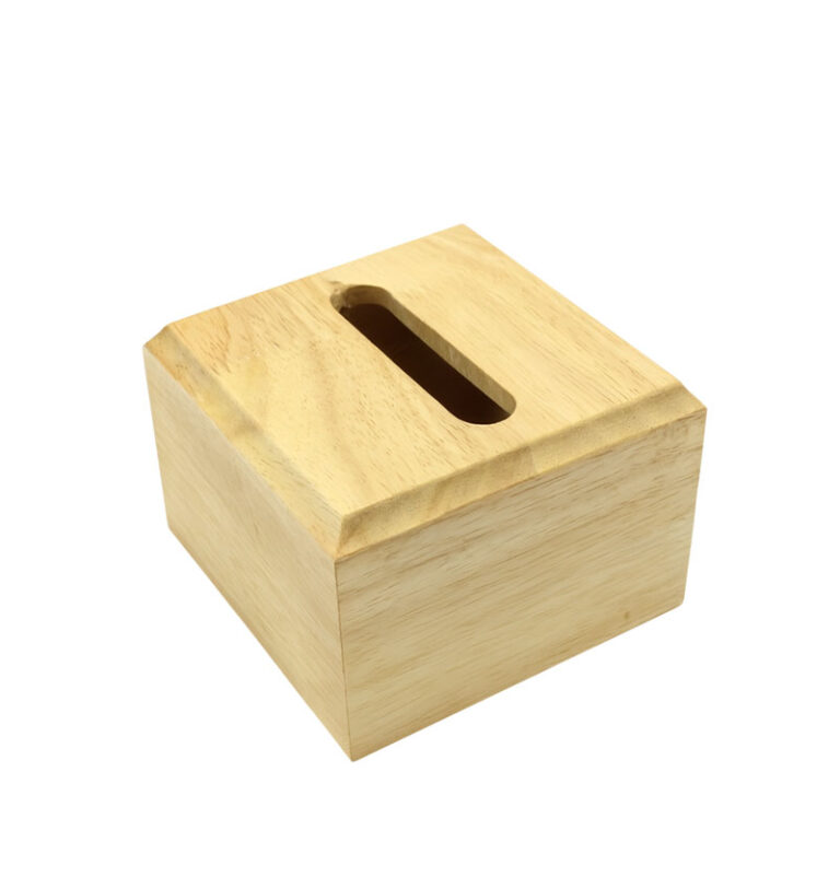 جا دستمال مربع چوبی