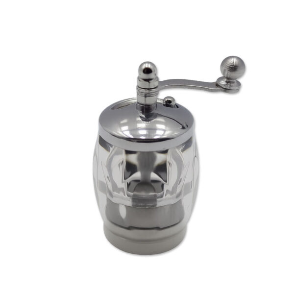 زعفران‌ساب اکریلیک ۶ ضلعی – آسیاب دستی شفاف و مقاوم برای زعفران و ادویه