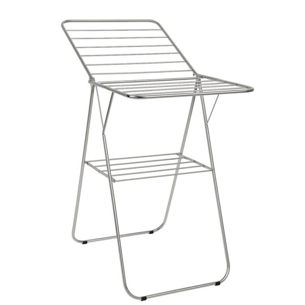 خرید رخت‌آویز استیل هدیه مدل Classic با طراحی تاشو و بدنه‌ی ضدزنگ. مناسب برای خشک‌کردن لباس در منزل، بالکن یا فضای باز. سبک، مقاوم و بادوام.