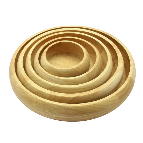 کاسه چوبی گرد – ست ۵ عددی