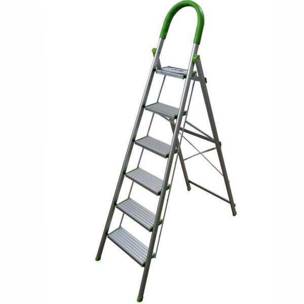 نردبان ۶ پله آلومینیومی آترون – ایمن، سبک و حرفه‌ای برای خانه و محل کار