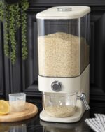 سطل برنج استوانه پیمانه‌دار لیان | نگهداری بهداشتی و آسان برنج