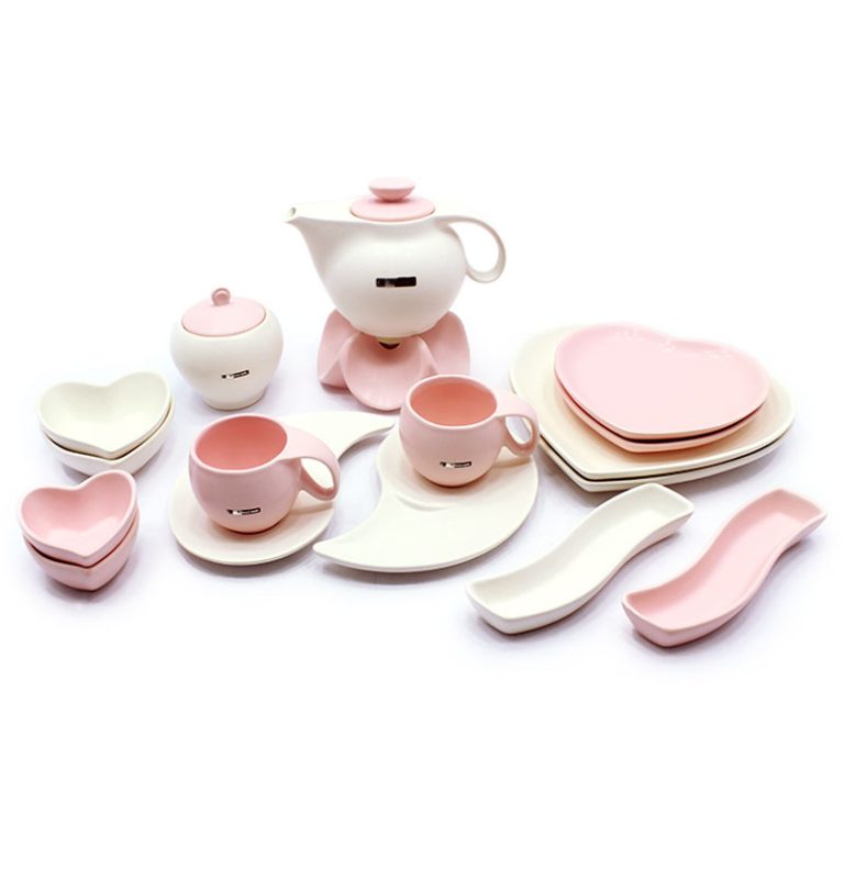 سرویس صبحانه سرامیکی مدل ریتا صورتی
